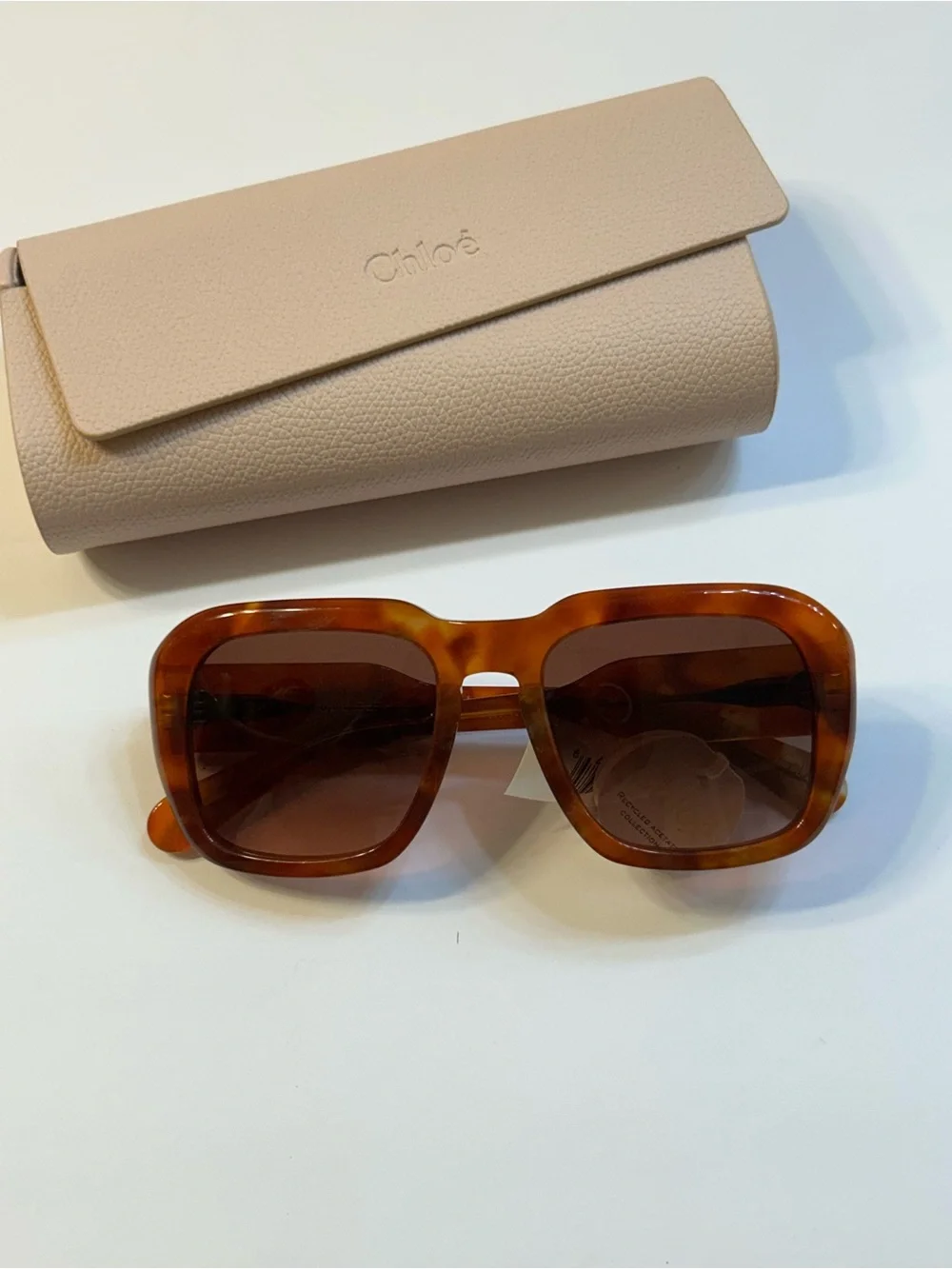 NWT Chloe Round Acetate Sunglasses in Smokey Havana